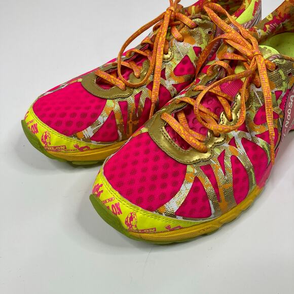ASICS | Gel Noosa Tri 9 Running Shoe Breast Cancer Pink Yellow Sneaker Womens 12 - Picture 3 of 9